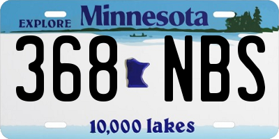 MN license plate 368NBS