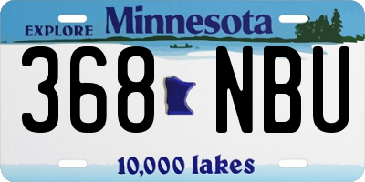 MN license plate 368NBU