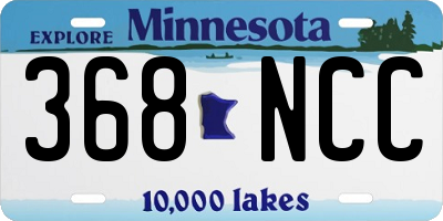 MN license plate 368NCC