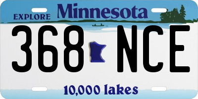 MN license plate 368NCE