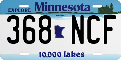MN license plate 368NCF