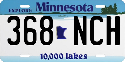 MN license plate 368NCH