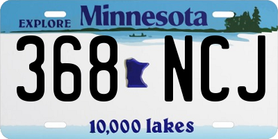 MN license plate 368NCJ