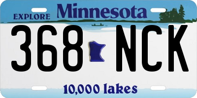 MN license plate 368NCK