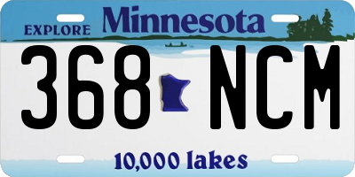 MN license plate 368NCM