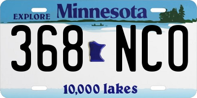 MN license plate 368NCO