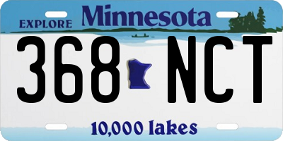 MN license plate 368NCT