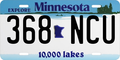 MN license plate 368NCU