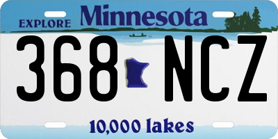 MN license plate 368NCZ
