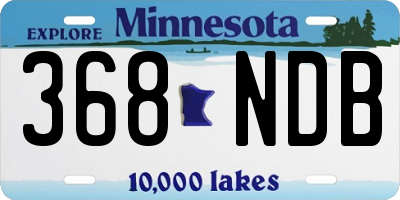 MN license plate 368NDB