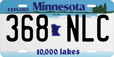 MN license plate 368NLC