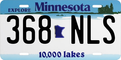 MN license plate 368NLS