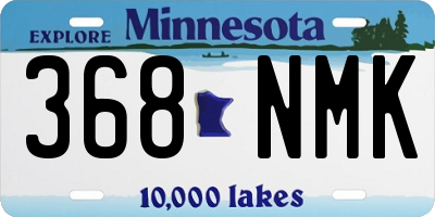 MN license plate 368NMK
