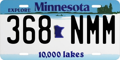 MN license plate 368NMM