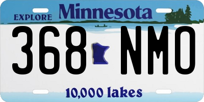 MN license plate 368NMO