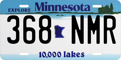 MN license plate 368NMR