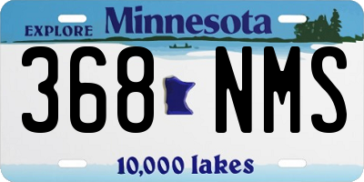 MN license plate 368NMS