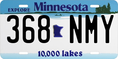 MN license plate 368NMY