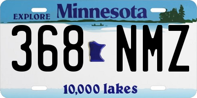 MN license plate 368NMZ