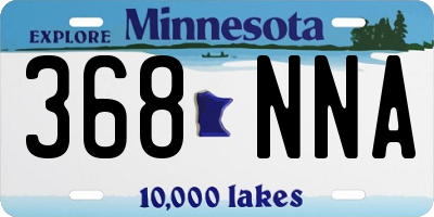 MN license plate 368NNA