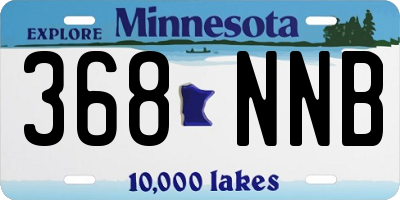 MN license plate 368NNB