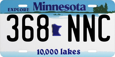 MN license plate 368NNC