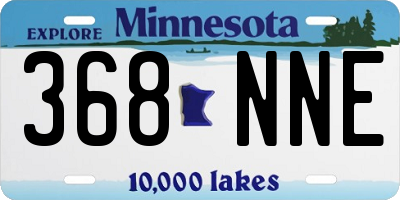 MN license plate 368NNE