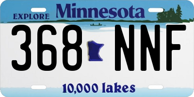 MN license plate 368NNF