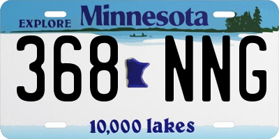 MN license plate 368NNG