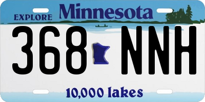 MN license plate 368NNH