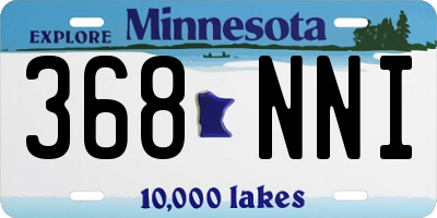 MN license plate 368NNI