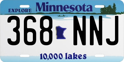 MN license plate 368NNJ