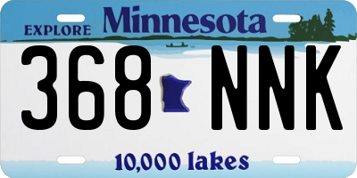 MN license plate 368NNK