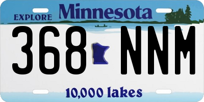 MN license plate 368NNM