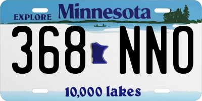 MN license plate 368NNO