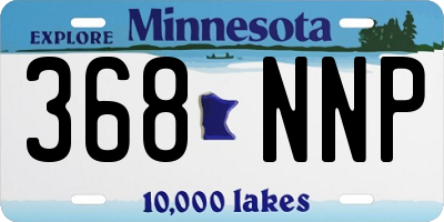 MN license plate 368NNP