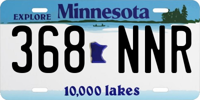 MN license plate 368NNR