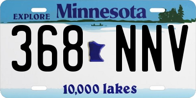 MN license plate 368NNV