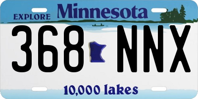 MN license plate 368NNX