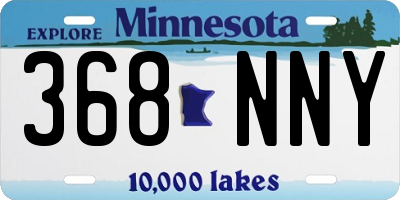 MN license plate 368NNY