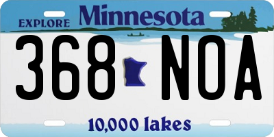MN license plate 368NOA