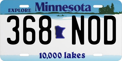 MN license plate 368NOD