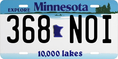 MN license plate 368NOI