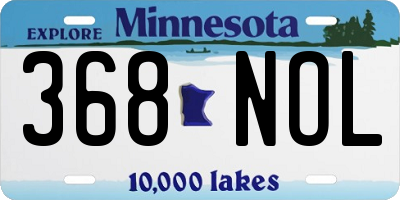 MN license plate 368NOL