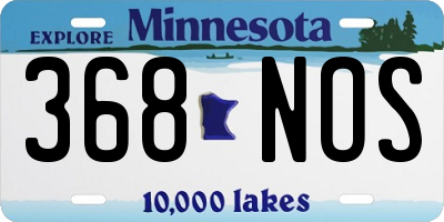 MN license plate 368NOS
