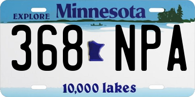 MN license plate 368NPA