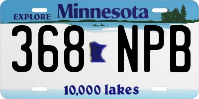 MN license plate 368NPB