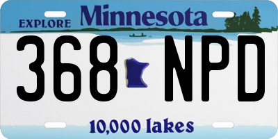 MN license plate 368NPD
