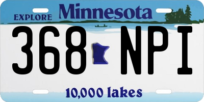 MN license plate 368NPI