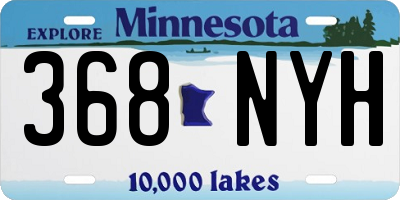 MN license plate 368NYH